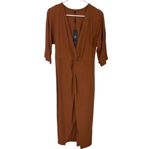 Guess Rust Long Sleeve Dress